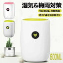 小型 コンパクト ペルチェ式 除湿器 卓上 800ml 湿気&梅雨対策 満水自動停止 狭所に向け 静音設計 省エネ
