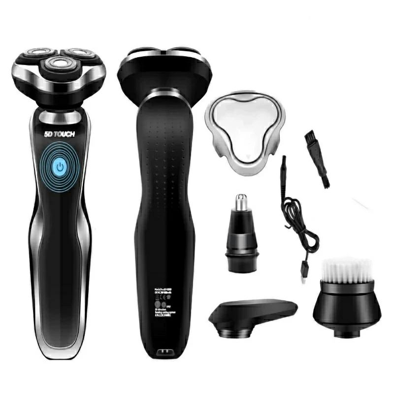 男性 メンズ 男性用 交流式 IPX7 完全防水 水洗い ヘッド*4 充電式 電動 シェーバー 電動シェーバー 電気シェーバー