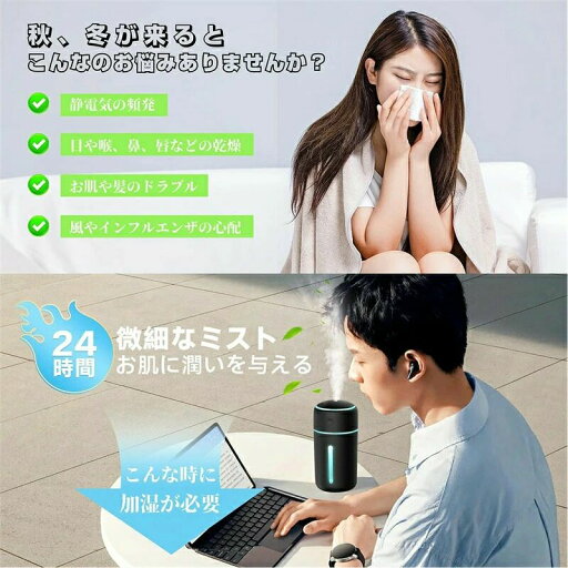 ナノミスト 卓上 超音波式 USB 350ml大容量 卓上加湿器 高噴霧量 空焚き防止 抗菌 小型 微粒子 7色LEDライト 静音 コンパクト 軽量 持ち運び便利 ナノミスト 卓上 超音波式 USB 350ml大容量 卓上加湿器 高噴霧量 空焚き防止 抗菌 小型 微粒子 7色LEDライト 静音 コンパクト 軽量 持ち運び便利