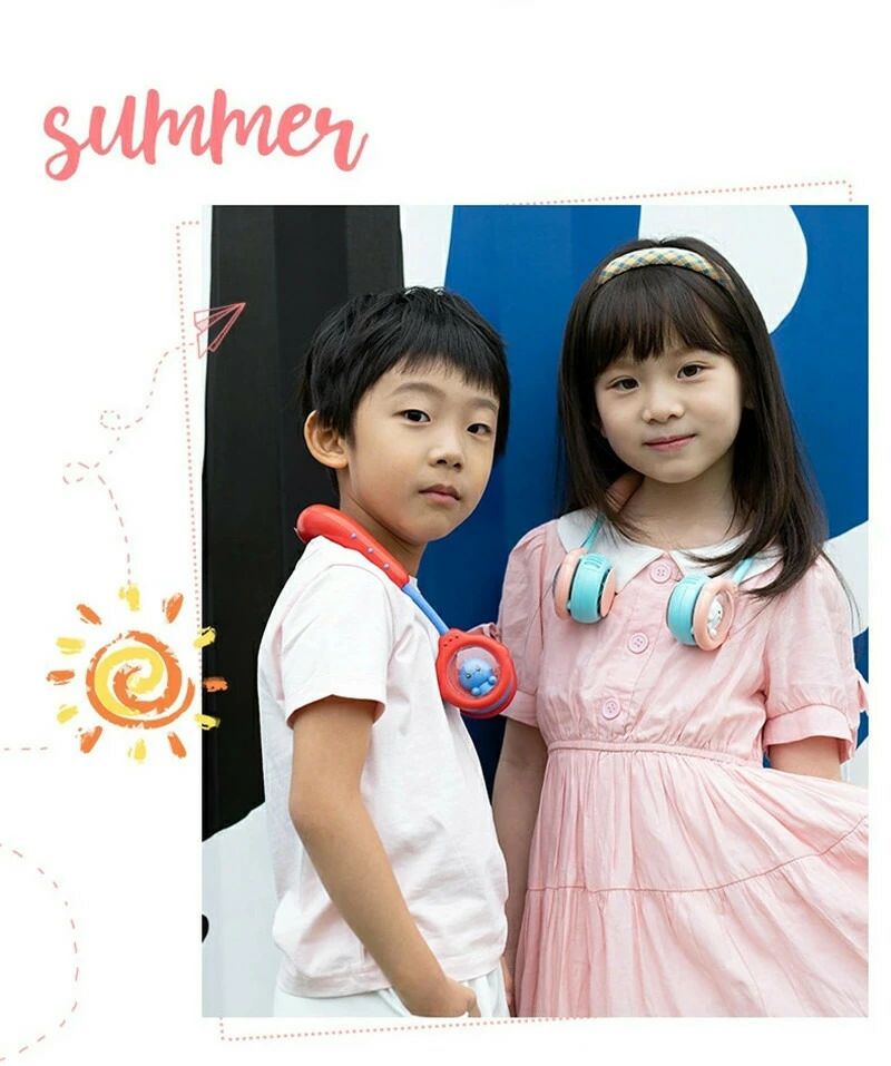 熱中症対策 アニマル アニメ キャラクター ポータブル 動物 首かけ 可愛い 子供 扇風機 ネックファン ..