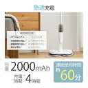 畳掃除 窓の掃除 床掃除 水拭き 充電式 電動回転モップ スプレー機能 水噴射 回転モップクリーナー コードレス(2)