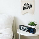 置き時計 目覚まし時計 LEDデジタル時計 スヌーズ 温度計 40種音楽 日時 輝度調節 明るさ5段階調節