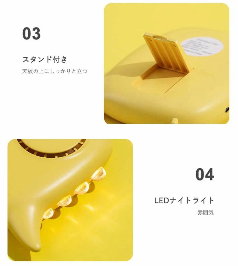 扇風機 静音 電池式 強力 USB 充電式 ハンディファン 1200mAhバッテリー