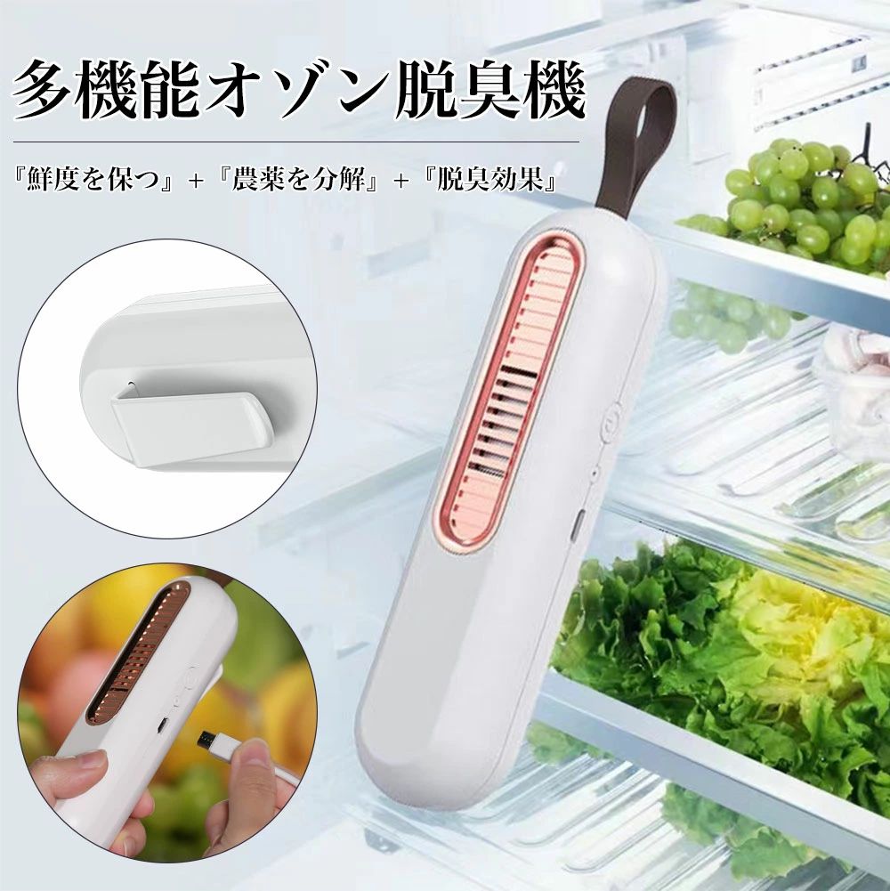車用 家庭用 脱臭機 鮮度維持 除菌 消臭 オゾンリフレッシャー ミニ オゾン脱臭機 冷蔵庫 発生器
