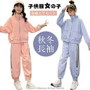ガールズ 2点セット 上下セット トレーナー 長袖 スウェット 女の子 子供服 ジャージ 上下セット ジャージ 女の子