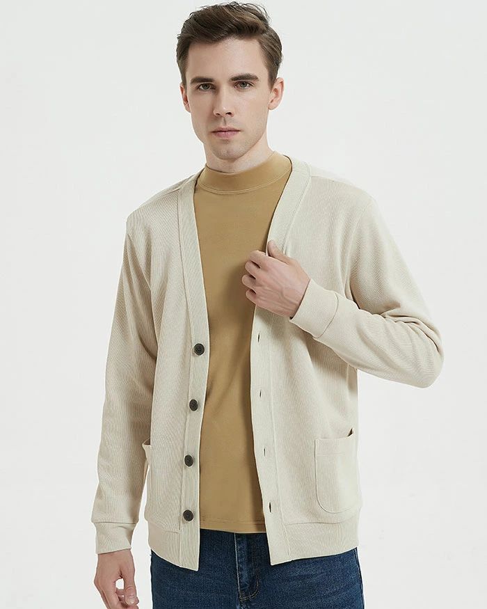 vネック カーデ メンズ カーディガン 無地 S〜3XL vネック 学生 ビジネス メンズ カーディガン メンズ 秋