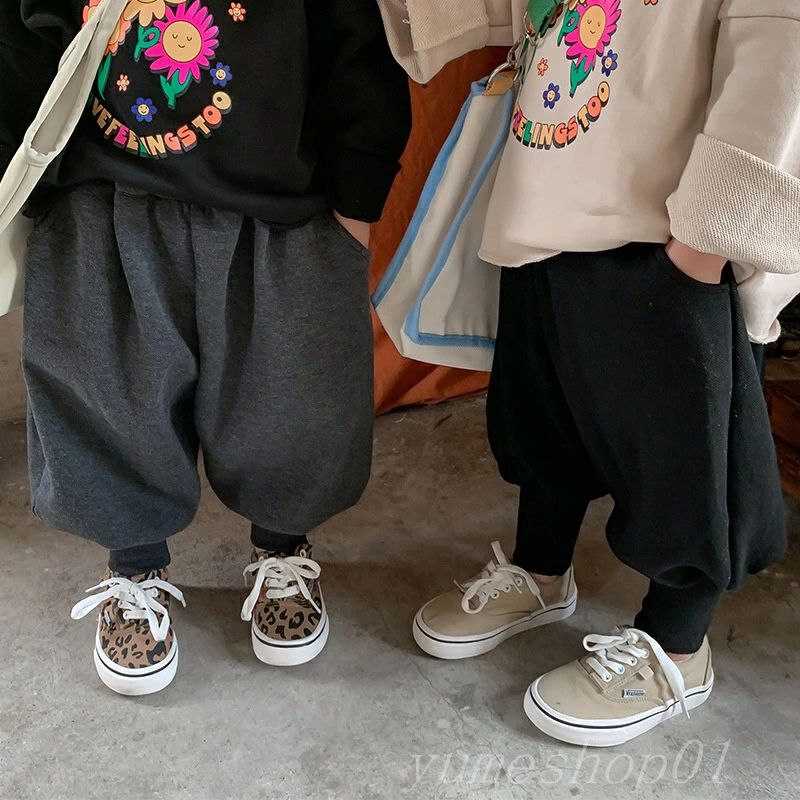 【送料無料】秋冬の新しいしい純色綿質とギャルの長いズボの中の子が保温ニットズボを供給します。くする