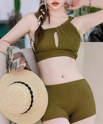 盛れるみずぎ ワンショルダー水着 ビキニ 総柄パレオ ショートパンツ セクシー セパレート水着 盛れるみずぎ ワンショルダー水着 ビキニ 総柄パレオ ショートパンツ セクシー セパレート水着