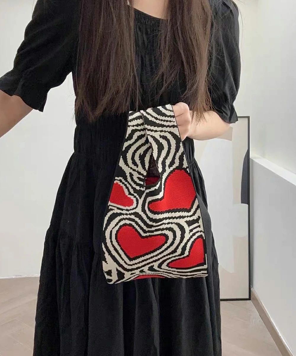 ミニトート 可愛い ニット編み ミニバッグ 小さめ トートバッグ レディース ハンドバッグ おしゃれ