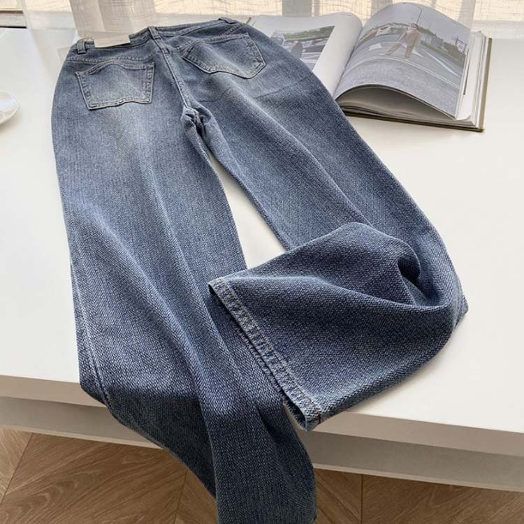 ストレート 通勤 レディース ボトムス ワイドパンツ 脚長効果 ゆったり 体型カバー デニムパンツ パンツ 春