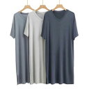 メンズ パジャマ スリーパー 伸縮性 大きいサイズ 半袖 夏物 薄手 ルームウェア ポケット付き ゆったり