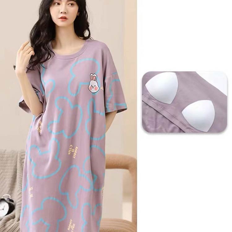 ルームウェア ロング ボーダー柄 レディース パジャマ tシャツワンピース 着痩せ 透けない ワンピース