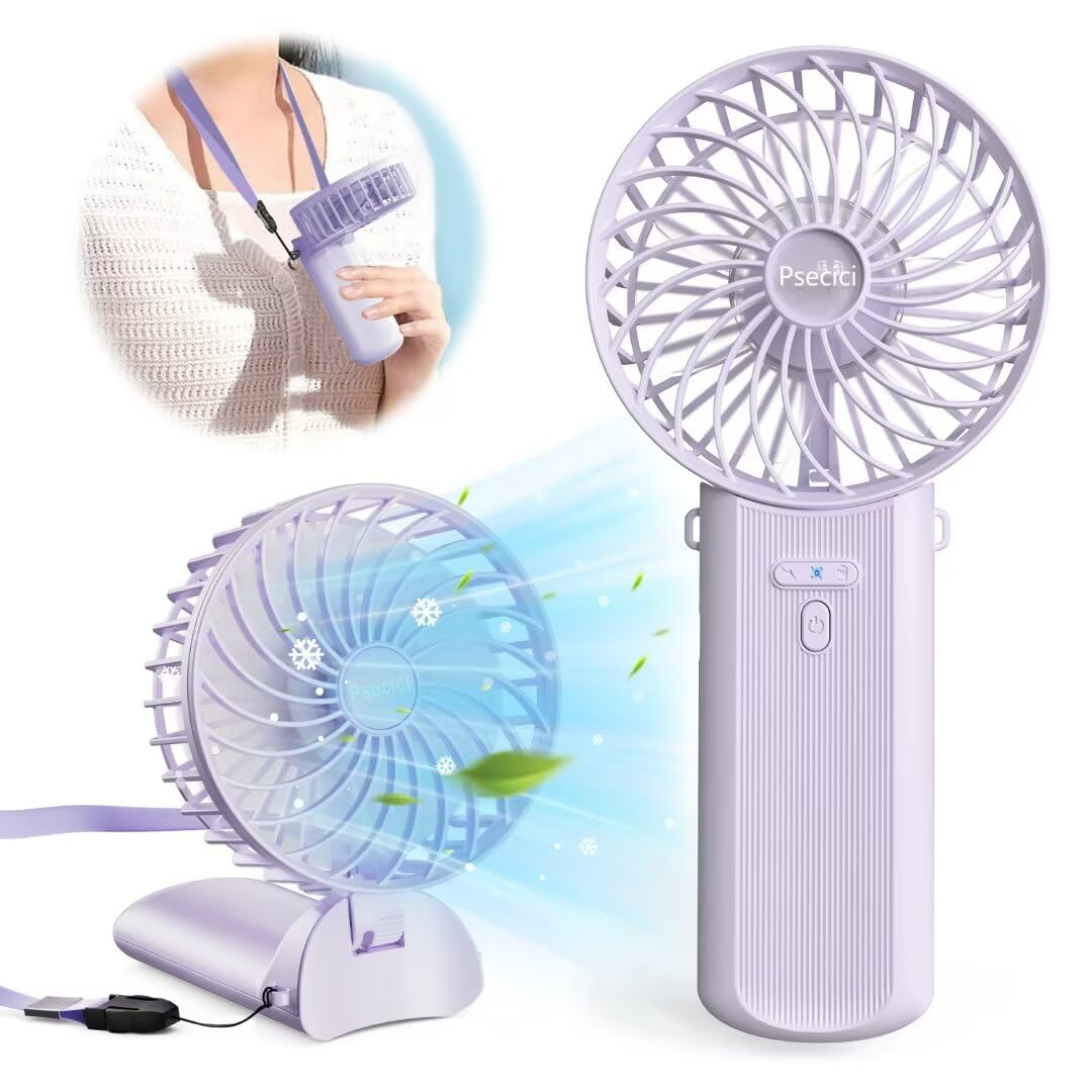 携帯扇風機 手持ち扇風機 充電式USB扇風機 ハンディ扇風機 小型 静音 4段階風量調節 7枚羽根 一台3役 手持ち