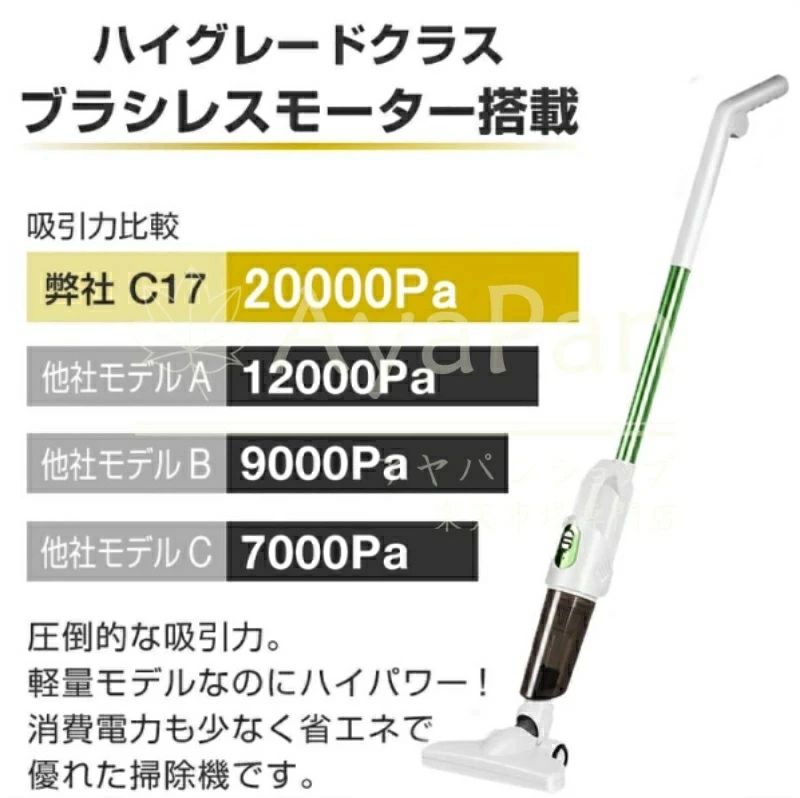 2025年最新モデル掃除機 コードレス 1.3KG超軽量 片手 スティック サイクロン クリーナー 13000/20000PA 掃除機 充電式 女性 家庭用 パワーヘッド 吸引力強い コードレス掃除機 送料無料 サイクロン式 小型 コンパクト