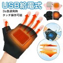 3段温度調整 インナーグローブ ヒーター手袋 USB充電式 電熱グローブ 電熱手袋