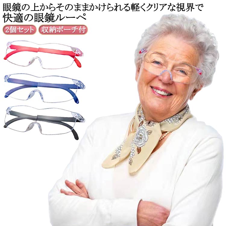 16倍 めがねルーペ 拡大ルーペメガネ 眼鏡 眼鏡型拡大鏡 ブルーライトカット 眼鏡型ルーペ ルーペ ルーペメガネ