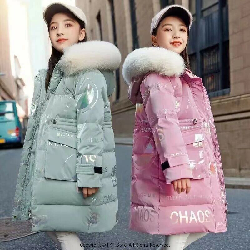 120cm-170cm お出かけ 冬 通学 冬服 防寒 ロング ブラック ジュニア ジャケット オーバー 子ども服 フ..