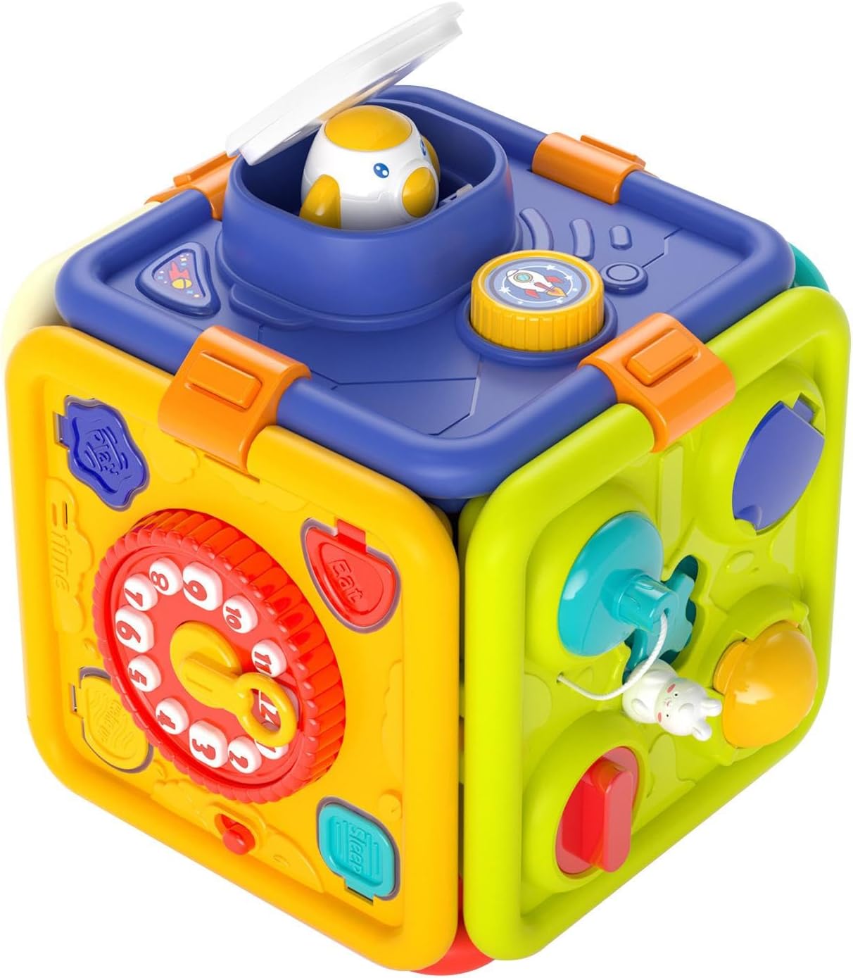 「10％OFFクーポン配布中」ビジーキューブ、感覚ボードアクティビティおもちゃ、六面体アクティビティキューブ、ステムキッズ感