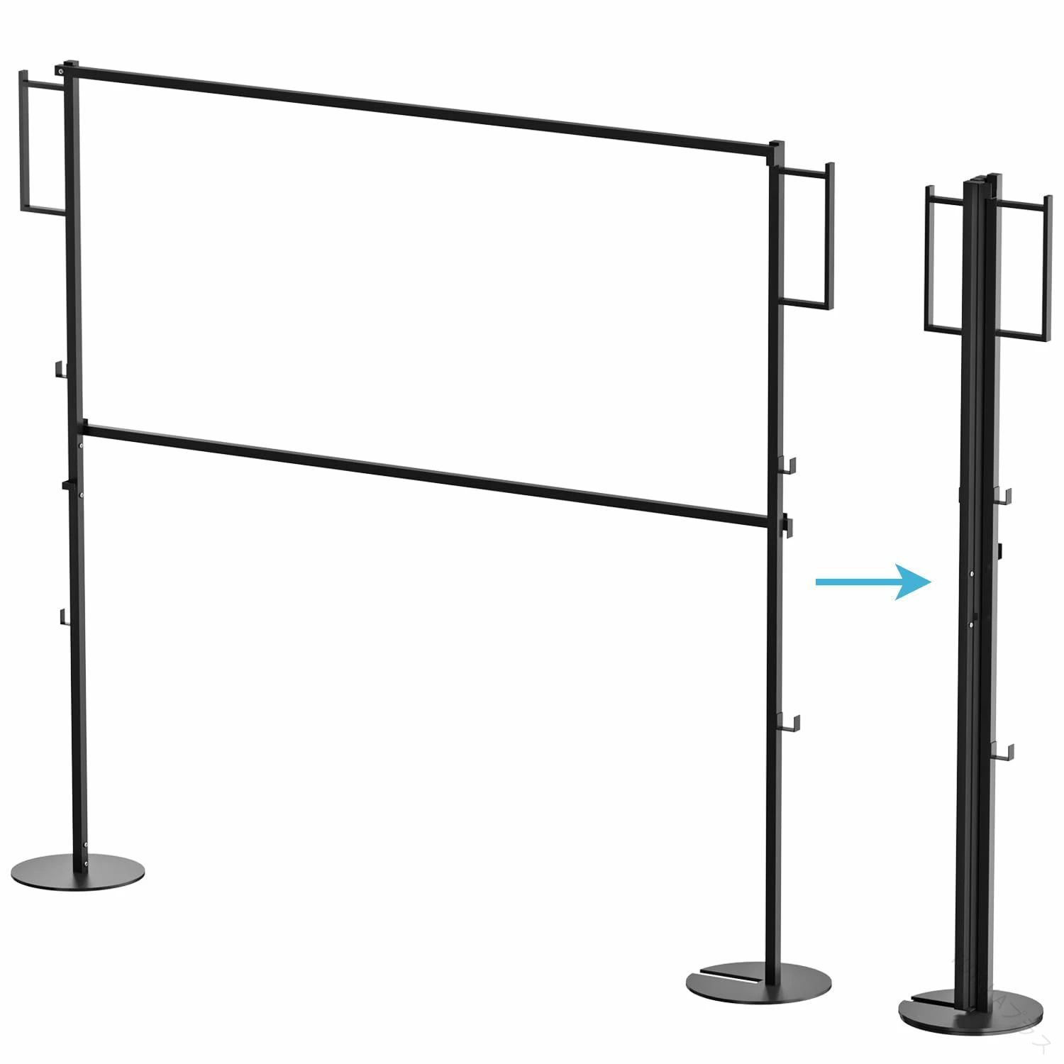 丈夫 12.5kg 使用時約W180×D27×H164cm 服ラック 部屋干し ハンガーラック 2段式 折り畳み 物干しスタンド