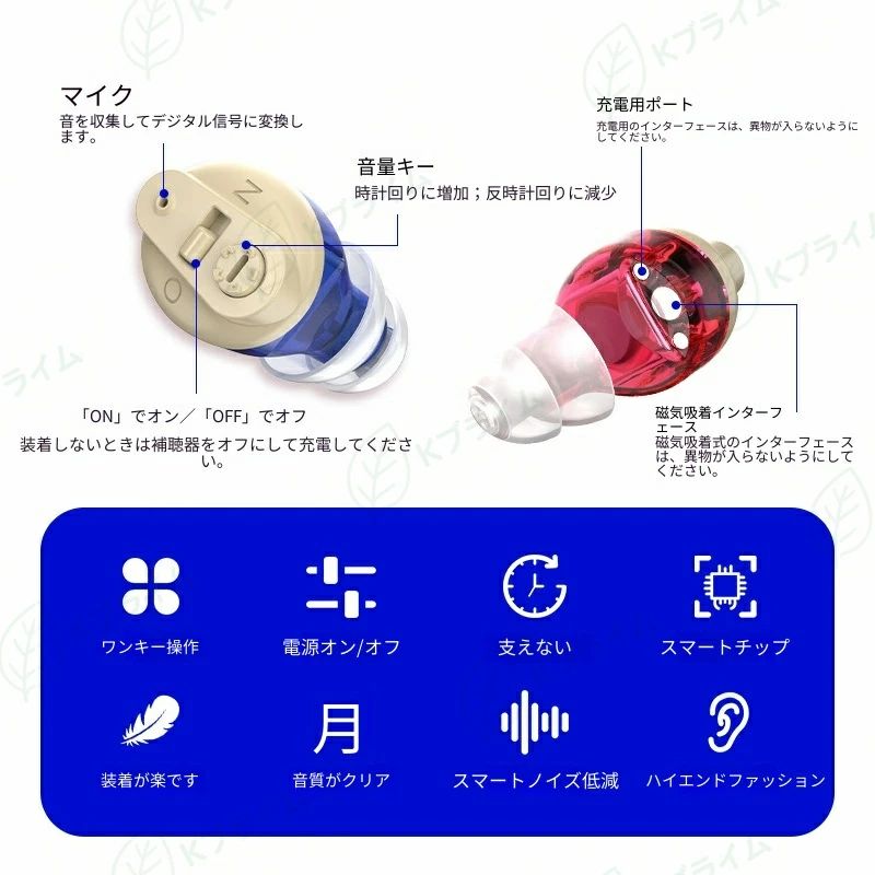 集音器 高齢者 しゅうおんき4段階音量調整 簡単操作 音声拡聴器 3g軽量設計 コンパ...