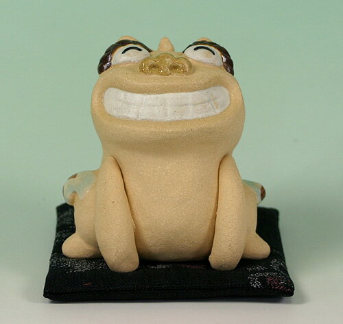 陶人形・いっひっひ狛犬 吽 (座布団別売り)