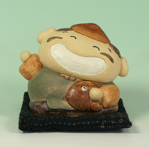 陶人形・いっひっひ恵比須 (座布団別売り)