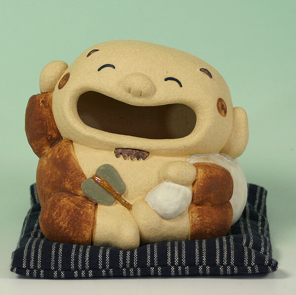 陶人形・わっはっは布袋 (座布団別売り)