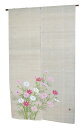 のれん麻 和風・秋桜(暖簾) / 秋 のれん/ おしゃれ な 和モダン のれん ロング 約 88×150cm