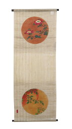 京都 万葉舎 天井画タペストリー：椿と南天(伊藤若冲）