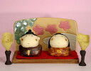 雛人形 雛祭り / ふんわり雛セット/陶器 ■敷き台は黒塗となります