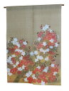 羅工房暖簾(麻 和モダン 桜のれん)・宵/1点限り(桜 さくら サクラ)/ おしゃれ な 和風 モダン のれん ロング 約 88×150cm