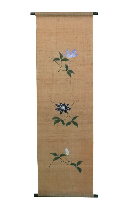 羅工房廃番タペストリー：鉄仙（和風麻 モダン タペストリー 掛け軸）