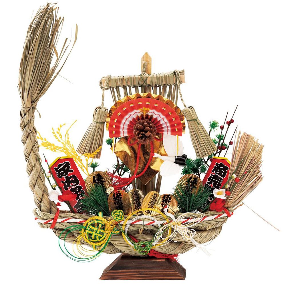 ♪リード商事 正月置物 LD-8531 宝船 小店舗 千客万来 事務所 商売繁盛 正月飾り 玄関飾り お正月 正月 ..