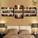 【絵画】【手書き】【壁掛け】【油絵】【抽象画】【絵】絵画 インテリア【送料無料】『モダン インテリア アートパネル』/3パネルSET ブラウン系 1107/油絵...