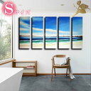 絵画【壁掛け】【手書き】【油絵】【風景画】【絵】アートパネル 海『送料無料』『モダン インテリア アートパネル』5パネルSET『ホワイトビーチSサイズ 1120...