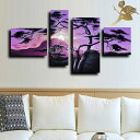 【絵画】【手書き】【壁掛け】【油絵】【風景画】【絵】絵画 インテリア 【送料無料】【絵画 和モダン 絵 和風】『モダン インテリア アートパネル 花』4パネルS...