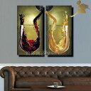 【絵画】【壁掛け】【手書き】【油絵】【抽象画】【絵】絵画 インテリア【送料無料】『モダン インテリア アートパネル』/2パネルSET 不思議ワイン 1251/油...