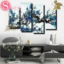 【絵画】【壁掛け】【手書き】【油絵】【風景画】【絵】絵画 インテリア 【送料無料】【絵画 和モダン 絵 和風】『モダン 壁掛けアート アートパネル 花』4パネル...