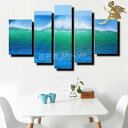 【絵画】【壁掛け】【手書き】【油絵】【風景画】【絵】アートパネル 海『送料無料』『モダン インテリア アートパネル』【5パネルSET 波 1384】絵画 海 イ...