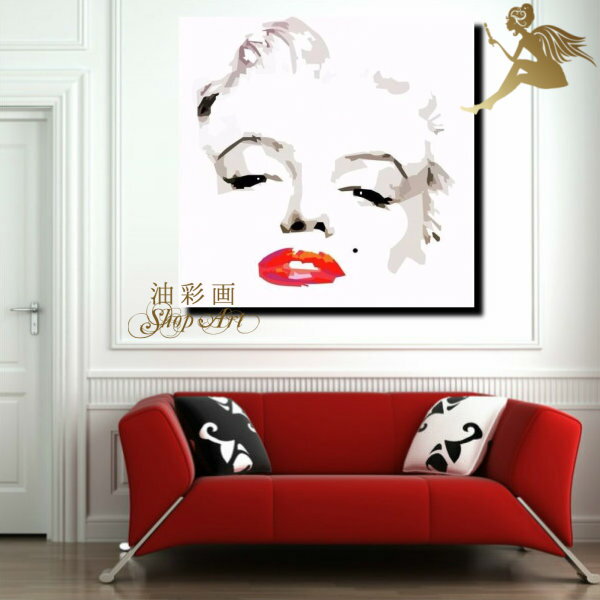 特大　1パネル【手書きの油彩画】『モダン　アートパネル』絵画　インテリア　【送料無料】【アートパネル　モノトーン】おしゃれ　インテリア　壁掛けアート絵画　手塗　壁掛け油絵　ポップアート『マリリンモンロー　ホワイト　5018』