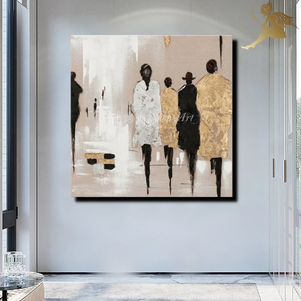 絵画 インテリア 【送料無料】壁掛け油絵 人物画 抽象画 絵『手軽に飾れる 壁飾り』モノトーン【モダン アートパネル】手書きの油彩画 キャンバスアート アートボ...