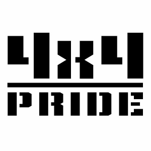 Rakuten - 【4x4 PRIDE 038 カッティングステッカー ミニサイズ 3枚組 幅約10.5cm×高約6.4cm】ハンドメイド デカール。