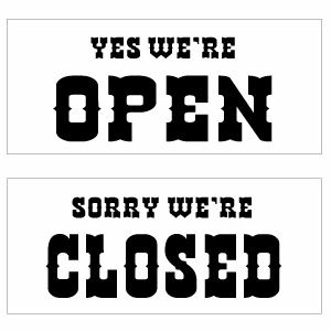 Rakuten - 【オープンクローズ両面パネル看板・サイズ：幅約35×高約15cm・エルドラード OPEN CLOSED】ウエスタンアメリカな書体でデザインしたサインパネル。ハンドメイド 英語看板 パネル サイン 開店 閉店 ショップ用 オープン看板