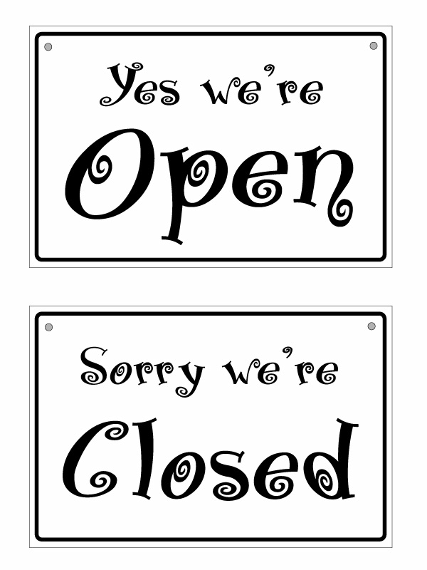 【名入れタイプ】【オープンクローズ両面パネル看板・サイズ：幅約30×高約20cm・ビンゴ OPEN CLOSED 上..