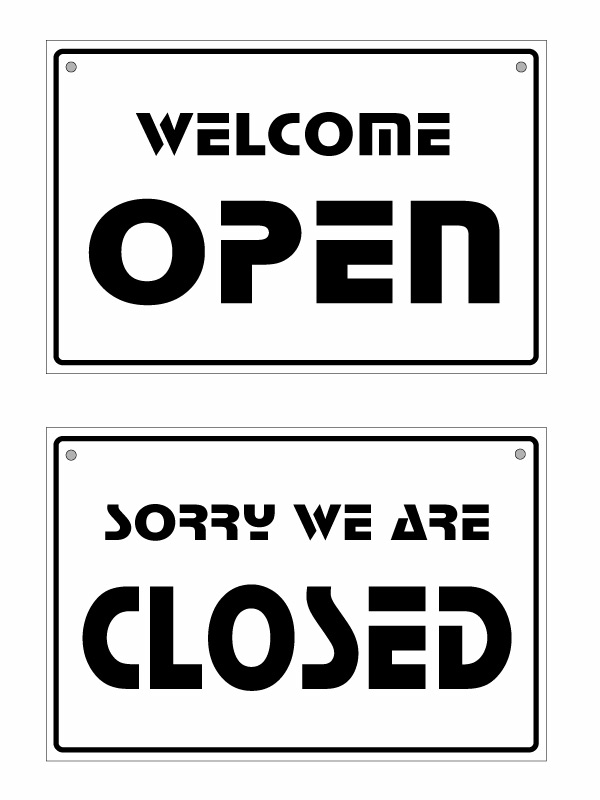 Rakuten - 【オープンクローズ両面パネル看板・大判Lサイズ：幅約45×高約30cm・STDステンシル OPEN CLOSED】アメリカン風サインパネル。ハンドメイド 英語看板 ショップ用 オープン看板