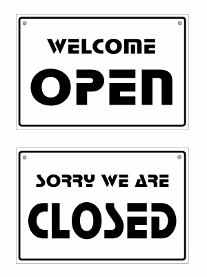 Rakuten - 【オープンクローズ両面パネル看板・サイズ：幅約30×高約20cm・STDステンシル OPEN CLOSED】アメリカン風サインパネル。ハンドメイド 英語看板 ショップ用 オープン看板