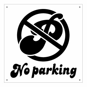 駐車禁止サインパネル。ハンドメイド 英語看板 パネル アメリカン看板