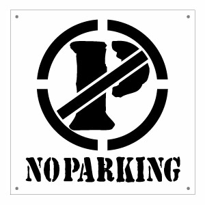Rakuten - 【ノーパーキング 片面パネル看板・サイズ45×45cm・ステンシル腐食調 NO PARKING 駐車禁止英語看板】駐車禁止サインパネル。ハンドメイド 英語看板 パネル アメリカン看板