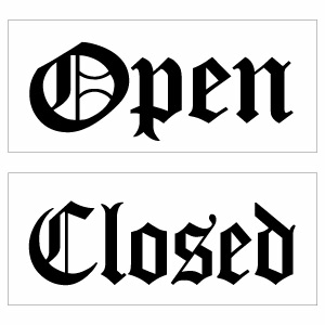 Rakuten - 【オープンクローズ両面パネル看板・サイズ：幅約35×高約15cm・ディプロ OPEN CLOSED】ハンドメイド 英語看板 パネル サイン 開店 閉店 ショップ用 オープン看板