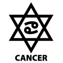 【CANCER(かに座)Ver.09 カッティングステッカー 大判Lサイズ 2枚組 幅約20.5cm×高約27cm】ハンドメイド 蟹座 星座ステッカー 車 ウイ...